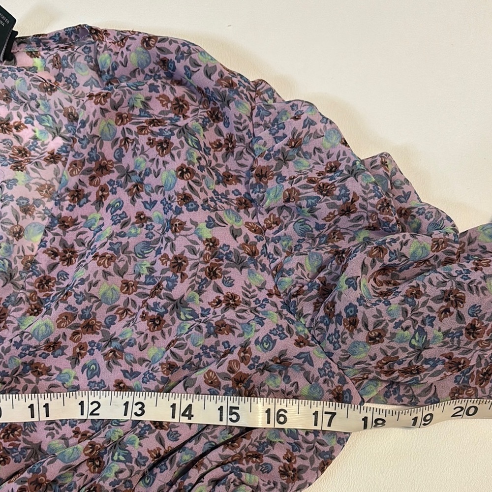 Wild Fable Floral Mini Sundress Sz Med V-Neck Empire Waist Cottagecore Romantic - Picture 9 of 11